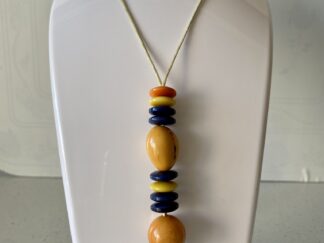 Náhrdelník - Tagua, barevný, délka 43 cm